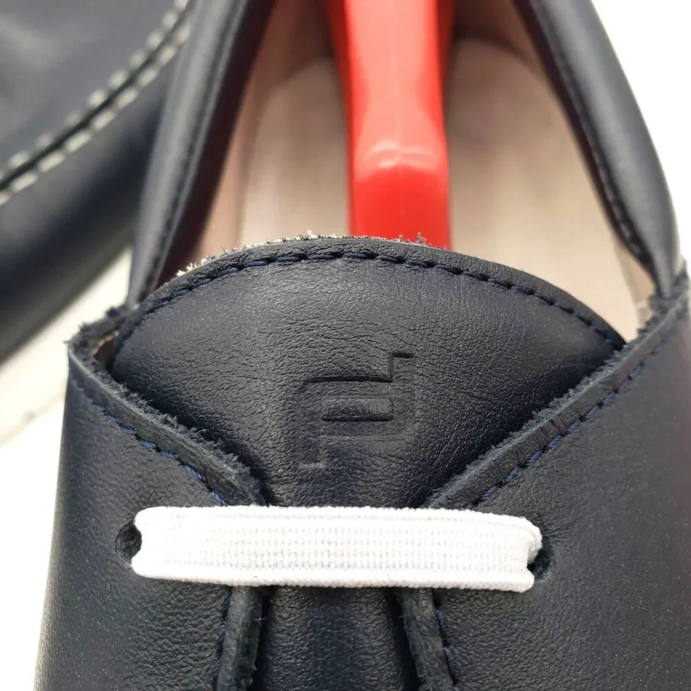 Porsche Design Boatshoe 2.0 Calf Loafer Men's 11.5 Leather Boat Shoes Navy Blue